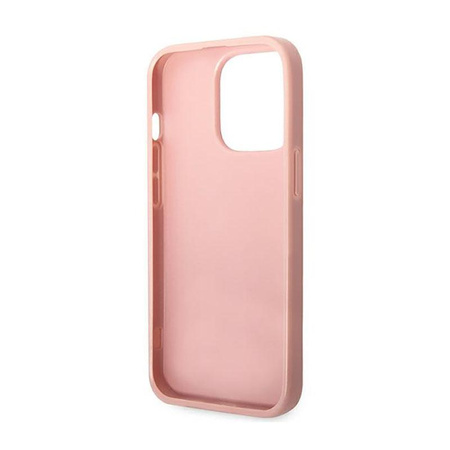 Guess Glitter Flakes Metal Logo Case - Coque iPhone 14 Pro Max (rose)