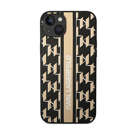 Karl Lagerfeld Monogram Stripe - iPhone 14 Case (brown)