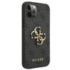 Guess 4G Big Metal Logo - iPhone 12 / iPhone 12 Pro Tasche (grau)