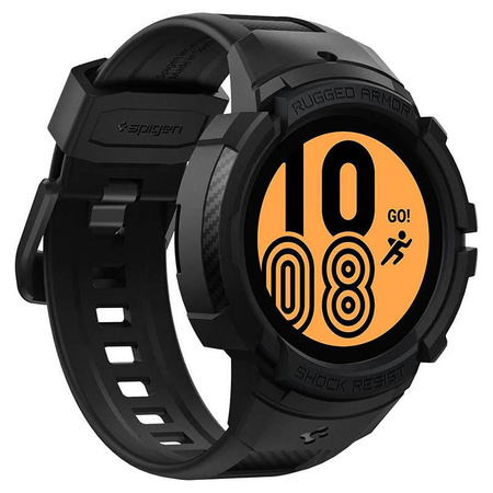 Spigen Rugged Armor Pro - Armband + Tasche für Samsung Galaxy Watch 4 / 5 40 mm (Graphit)