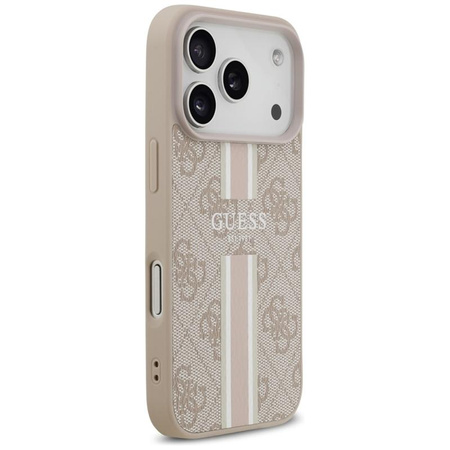 Guess 4G Printed Stripes MagSafe - Pouzdro iPhone 17 Pro (růžové)