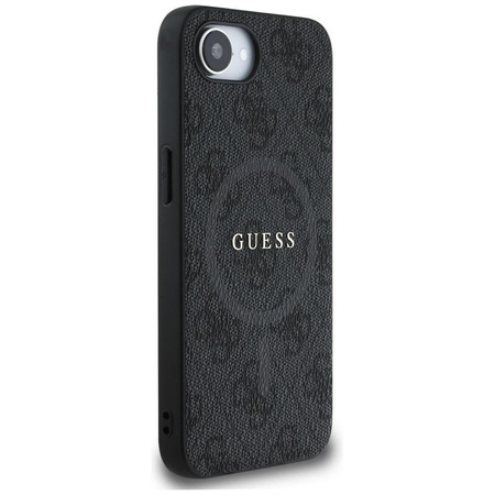 Guess 4G Ring Classic Logo MagSafe - Tasche für iPhone 16e (schwarz)