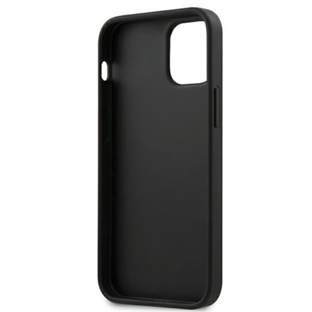 Karl Lagerfeld Saffiano Karl & Choupette Heads - iPhone 12 mini case (black)