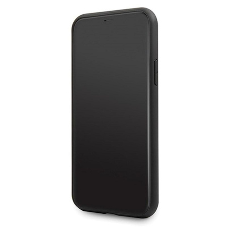 Karl Lagerfeld Double Layers Glitter Signature Case - iPhone 11 Case (Black)