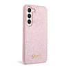 Guess Glitter Flakes Metal Logo Case - Etui Samsung Galaxy S23+ (różowy)