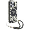 Guess Palm Trees Triangle Pearl Strap MagSafe - Case for iPhone 16 Pro (black)