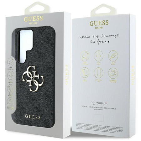 Guess Big 4G Classic Logo - pouzdro pro Samsung Galaxy S25 Ultra (černé)