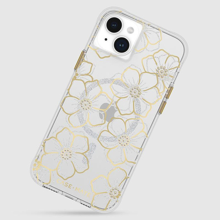 Case-Mate Floral Gems MagSafe - iPhone 15 Plus Hülle (Gold)