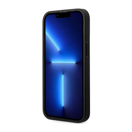 BMW Leather Blue Dots - Coque pour iPhone 14 Pro (noir)