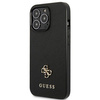 Guess Saffiano 4G Small Metal Logo - Coque iPhone 13 Pro (noir)