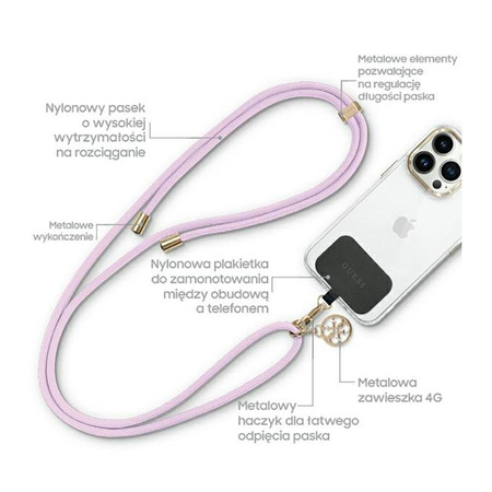 Guess CBDY Cord - Uniwersalny pasek do telefonu (liliowy)