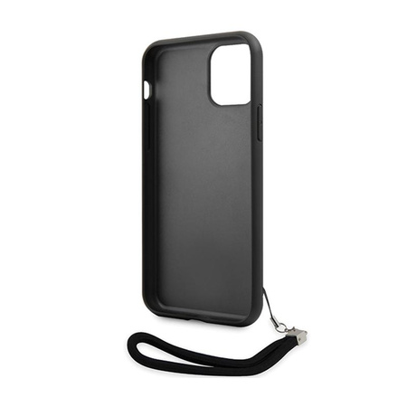 Karl Lagerfeld Sequins Cord - pouzdro se šňůrkou na iPhone 11 (stříbrné)