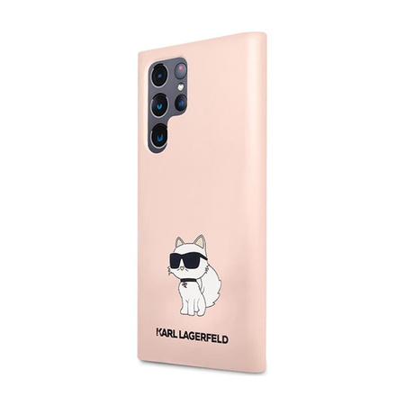 Karl Lagerfeld Silicone Choupette - pouzdro pro Samsung Galaxy S24 Ultra (růžové)