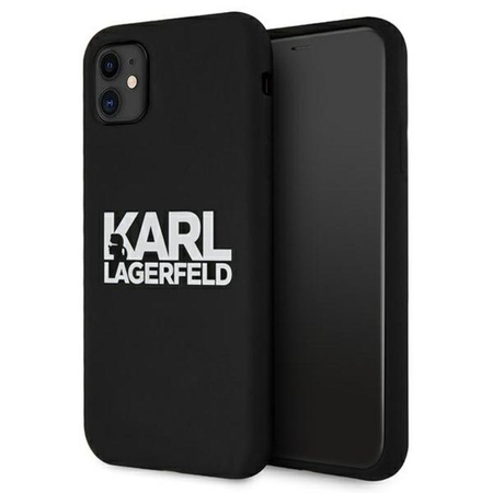 Karl Lagerfeld Silicone Stack Logo - Etui iPhone 11 (czarny)