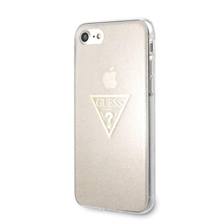 Guess Solid Glitter Triangle - iPhone 8 / 7 Tasche (Gold)