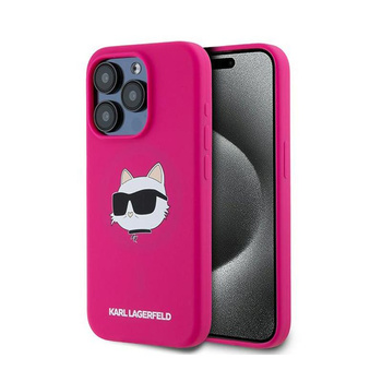 Karl Lagerfeld Silicone Choupette Head MagSafe - iPhone 15 Pro Case (rose)