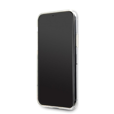 Guess 4G Pfingstrose Glitter - iPhone 11 Pro Tasche (Silber)