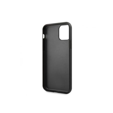 Coque rigide en verre trempé Guess Marble - Coque iPhone 11 (noir)