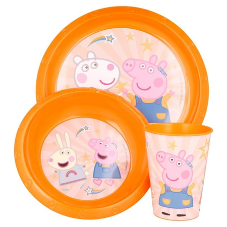 Peppa Pig - Set de vaisselle (assiette + bol + tasse) Peppa Pig