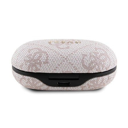 Guess 4G Metal Logo - TWS ENC Bluetooth-Kopfhörer + Ladetasche (pink)