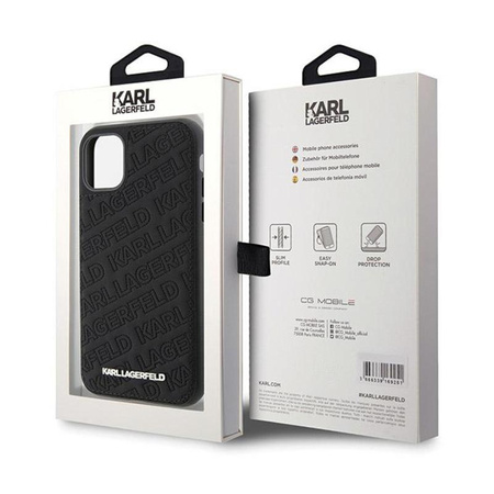 Karl Lagerfeld Quilted K Pattern - pouzdro pro iPhone 11 (černé)