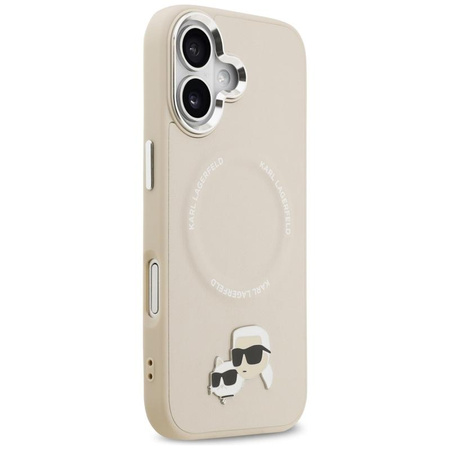 Karl Lagerfeld Karl & Choupette Pins MagSafe - Hülle für iPhone 17 (beige)