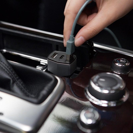 Ładowarka Samochodowa 2x USB + USB C Nillkin 32W Czarno-Srebrna