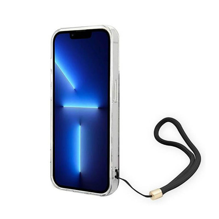 Guess 4G Print Cord - pouzdro pro iPhone 14 Pro (hnědé)