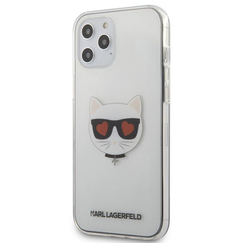 Karl Lagerfeld Choupette Head Heart - pouzdro pro iPhone 12 Pro Max (průhledné)