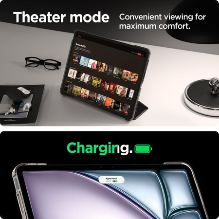 Spigen Smart Fold - Etui pour iPad Air 13" M3 (2025) / M2 (2024) (Noir)