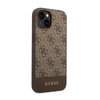 Guess 4G Bottom Stripe Metal Logo Collection - iPhone 14 Plus Case (brown)