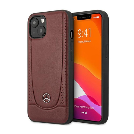 Mercedes Leather Urban Line - iPhone 14 Plus Case (red)