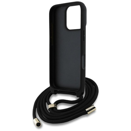 Guess 4G Big Logo Cord Strap Crossbody - Tasche für iPhone 16 Pro Max (schwarz)