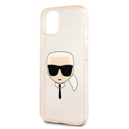 Karl Lagerfeld Karl's Head Glitter - iPhone 13 Mini tok (arany)