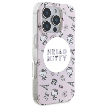 Hello Kitty IML All Over Paris MagSafe - Hülle für iPhone 16 Pro Max (rosa)