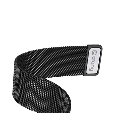 Crong Milano Steel - Pasek ze stali nierdzewnej do Apple Watch 44/45/46/49 mm (czarny)