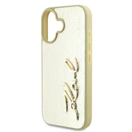 Karl Lagerfeld Metal Signature - iPhone 16 Case (Gold)