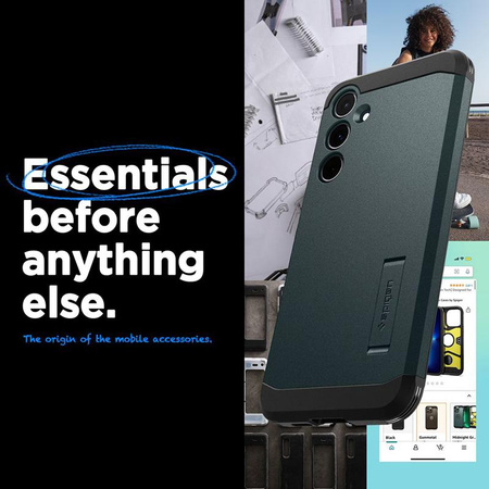 Spigen Tough Armor - Etui pour Samsung Galaxy A55 5G (Abyss Green)