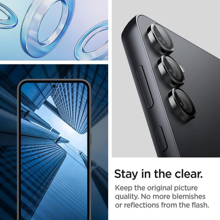 Spigen Optik Pro GLAS.TR EZ Fit Camera Protector 2-Pack - ochranné sklo objektivu pro Samsung Galaxy S23 FE (2 ks) (černá)