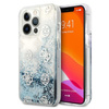 Guess Peony Liquid Glitter - Etui iPhone 13 Pro Max (niebieski)