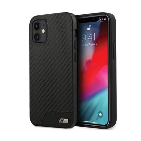 BMW M Kollektion PU Carbon - Hülle für iPhone 12 mini (schwarz)