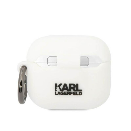 Karl Lagerfeld Silicone NFT Karl Head 3D - Étui pour AirPods 3 (blanc)