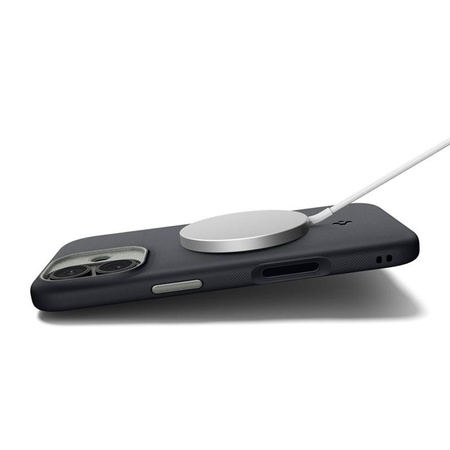 ETUI DO IPHONE 17 do MAGSAFE SPIGEN NANO ORYGINALNE CZARNE ELEGACKIE CASE