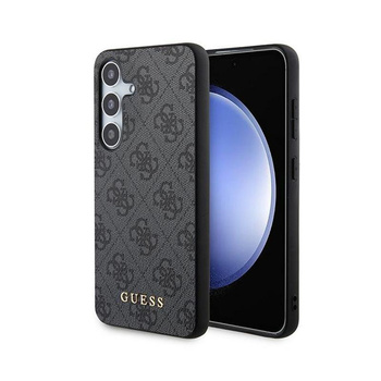 Guess 4G Metal Gold Logo - Tasche für Samsung Galaxy S24 (Schwarz)
