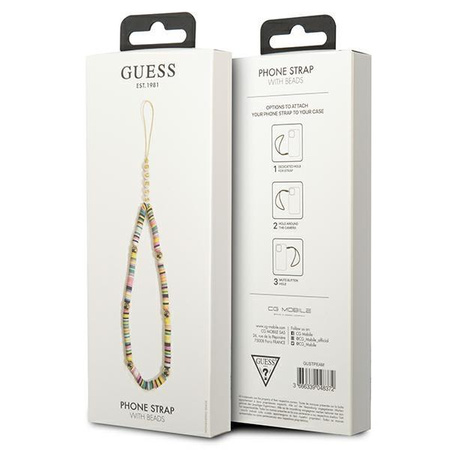 Guess Phone Strap Beads and Pearls Heishi - Zawieszka do telefonu 25 cm (Multicolor)