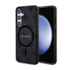 Guess 4G Collection Leather Metal Logo MagSafe - Case for Samsung Galaxy S24+ (Black)