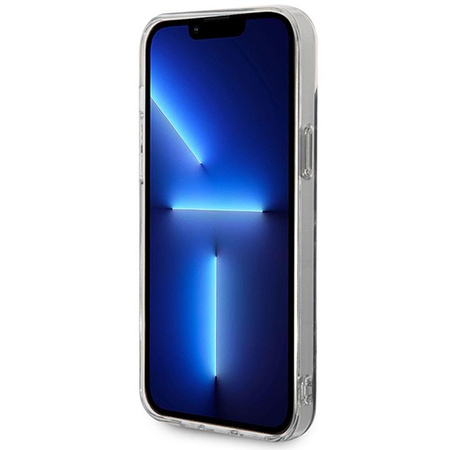 Guess Bundle Pack MagSafe IML Marble - MagSafe iPhone 14 case + charger set (black/gold)