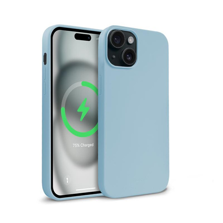 Magnetický kryt Crong Color Cover - iPhone 15 MagSafe (modrý)