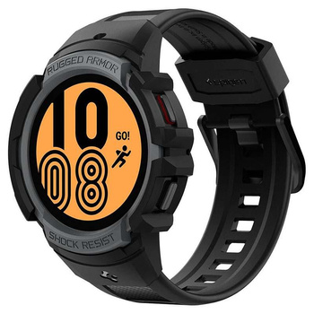 Spigen Rugged Armor Pro - Pánt + tok Samsung Galaxy Watch 4 / 5 40 mm-es órához (grafit)