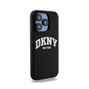 DKNY Liquid Silicone White Printed Logo MagSafe - Hülle für iPhone 14 Pro (schwarz)